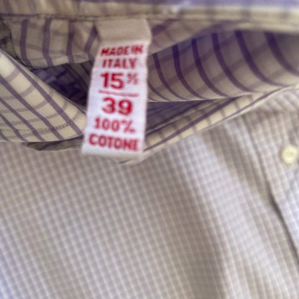 Isaia Purple Checkered Dress Shirt - Picture 4 of 6